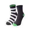 Набір DUNA дитячих демісезонних шкарпеток з 2-х пар,  із бавовни для дівчаток  1068  23-26  Сірий  (010681560019111101)
