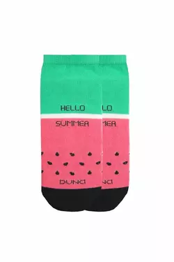 Шкарпетки DUNA дитячі демісезонні бавовняні,для дівчаток  укорочені 9006  23-26  Кораловий  (090061560029204901)