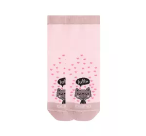 Шкарпетки DUNA дитячі демісезонні бавовняні, укорочені для дівчинки 4265  23-26  Рожевий  (042651560003261201)